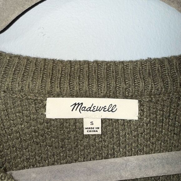 Madewell Province Cross-Back Pullover Sweater Highland Green Size Small GUC - Picture 3 of 8
